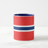Schwarze Combo-Tasse mit norwegischer Flagge Tasse (Zentrum)