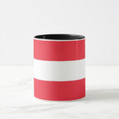 Schwarze Combo-Tasse mit österreichischer Flagge Tasse (Zentrum)