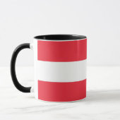 Schwarze Combo-Tasse mit österreichischer Flagge Tasse (Links)