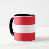 Schwarze Combo-Tasse mit österreichischer Flagge Tasse (Vorderseite Links)