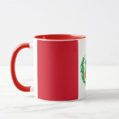 Schwarze Combo-Tasse mit Peru-Flagge Tasse (Links)