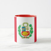 Schwarze Combo-Tasse mit Peru-Flagge Tasse (Zentrum)
