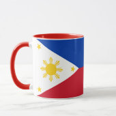 Schwarze Combo-Tasse mit philippinischer Flagge Tasse (Links)