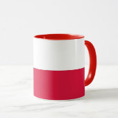 Schwarze Combo-Tasse mit polnischer Flagge Tasse (VorderseiteRechts)