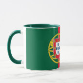 Schwarze Combo-Tasse mit portugiesischer Flagge Tasse (Links)