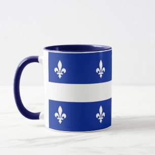 Schwarze Combo-Tasse mit Quebec-Flagge Tasse