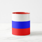 Schwarze Combo-Tasse mit russischer Flagge Tasse (Zentrum)