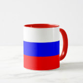 Schwarze Combo-Tasse mit russischer Flagge Tasse (VorderseiteRechts)