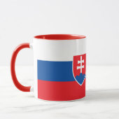Schwarze Combo-Tasse mit slowakischer Flagge Tasse (Links)