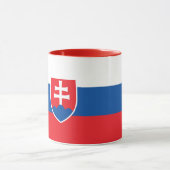 Schwarze Combo-Tasse mit slowakischer Flagge Tasse (Zentrum)