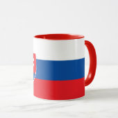 Schwarze Combo-Tasse mit slowakischer Flagge Tasse (VorderseiteRechts)