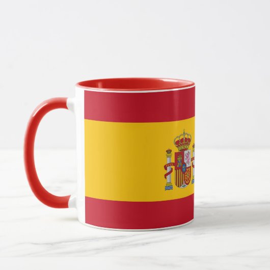 Schwarze Combo-Tasse mit spanischer Flagge Tasse (Links)