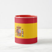 Schwarze Combo-Tasse mit spanischer Flagge Tasse (Zentrum)