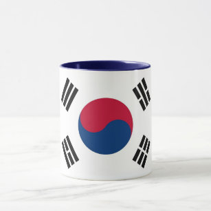 Schwarze Combo-Tasse mit Südkorea Tasse