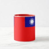 Schwarze Combo-Tasse mit taiwanischer Flagge Tasse (Zentrum)