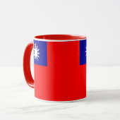 Schwarze Combo-Tasse mit taiwanischer Flagge Tasse (Vorderseite Links)