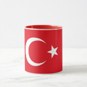 Schwarze Combo-Tasse mit türkischer Flagge Tasse (Zentrum)