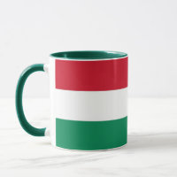 Schwarze Combo-Tasse mit ungarischer Flagge