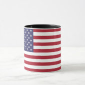 Schwarze Combo-Tasse mit US-Flagge Tasse (Zentrum)