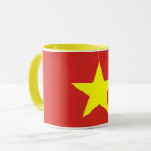 Schwarze Combo-Tasse mit vietnamesischer Flagge Tasse (Vorderseite Links)