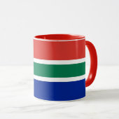 Schwarze Combo-Tasse unter der Flagge Südafrikas Tasse (VorderseiteRechts)