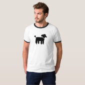 Schwarze coole Hundegraphik des Pudel-Entwurfs-| T-Shirt (Vorne ganz)