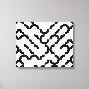 Schwarze, coole, trendige, moderne, urbane Rundkun Leinwanddruck