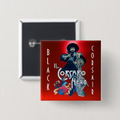 SCHWARZE CORSAIR-Perle rot Button (Vorne & Hinten)