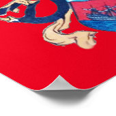 SCHWARZE CORSAIR rot Poster (Ecke)