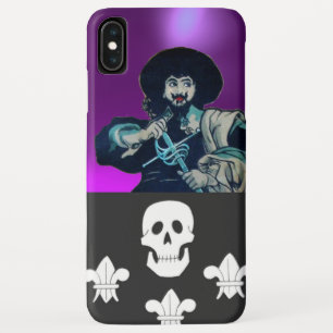 SCHWARZE CORSAIR, SKULL & LILIE Lila Case-Mate iPhone Hülle