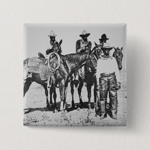 Schwarze Cowboys bei Bonham, Texas, c.1890 (b/w Button