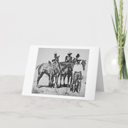 Schwarze Cowboys bei Bonham, Texas, c.1890 (b/w Karte (Vorderseite)