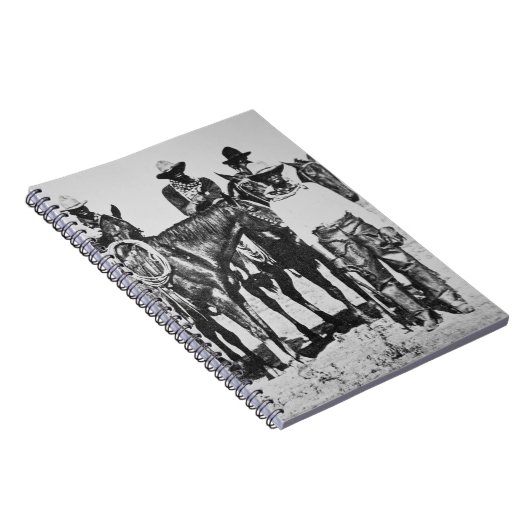 Schwarze Cowboys bei Bonham, Texas, c.1890 (b/w Notizblock (Rechte Seite)
