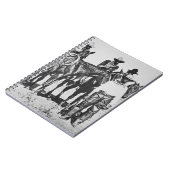 Schwarze Cowboys bei Bonham, Texas, c.1890 (b/w Notizblock (Linke Seite)