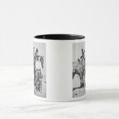 Schwarze Cowboys bei Bonham, Texas, c.1890 (b/w Tasse (Zentrum)