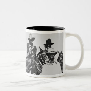 Schwarze Cowboys bei Bonham, Texas, c.1890 (b/w Zweifarbige Tasse