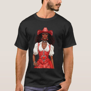 Schwarze Cowgirl Melanin T-Shirt