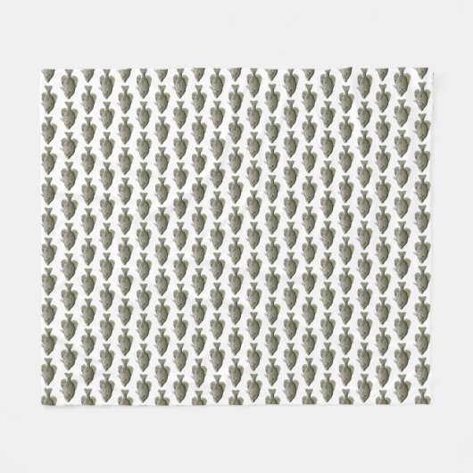 Schwarze Crappie Fleecedecke (Vorderseite (Horizontal))