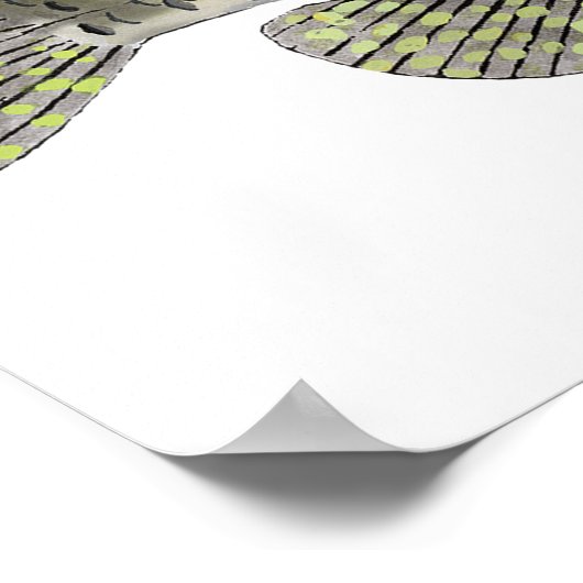 Schwarze Crappie Poster (Ecke)