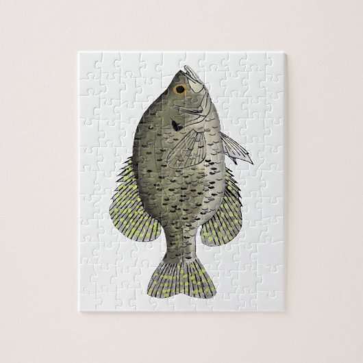 Schwarze Crappie Puzzle (Vertikal)