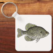 Schwarze Crappie Schlüsselanhänger (Vorderseite)