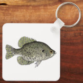 Schwarze Crappie Schlüsselanhänger (Rückseite)