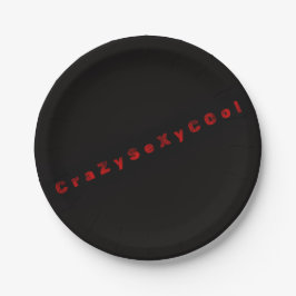 Schwarze CrazySexyCool Themen-Papierplatten Pappteller