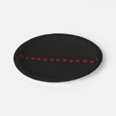 Schwarze CrazySexyCool Themen-Papierplatten Pappteller (Schrägansicht)