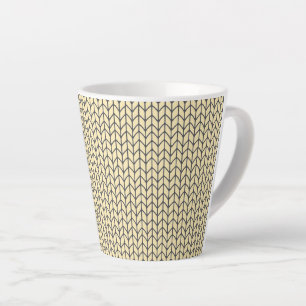 SCHWARZE CREAM STRICKLATTE Tasse