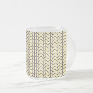 SCHWARZE CREAM STRICKMATTE Glas-Mug Mattglastasse