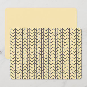 SCHWARZE CREAM STRICKWARE 5x7 Flachkarte II / Hori Karte