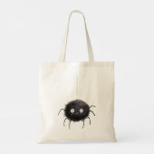 Schwarze Creme Halloween Ballons Spinne Tragetasche (Rückseite)