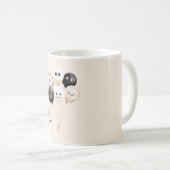 Schwarze Creme Halloween-Balloons Kaffeetasse (VorderseiteRechts)