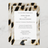 Schwarze Creme Kuh Tierprägung Einladung (Vorne/Hinten)